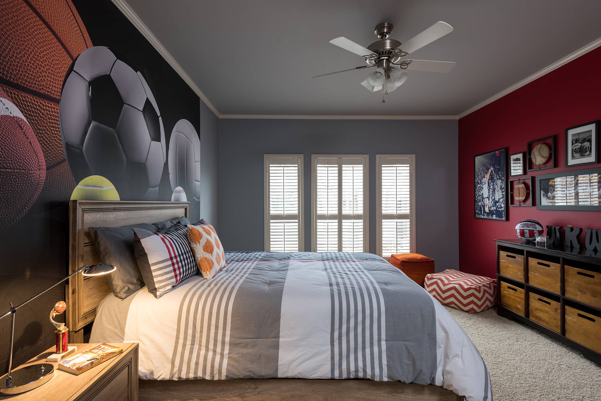 Sports theme bedroom