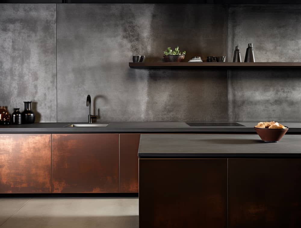 Dark kitchen cabinets