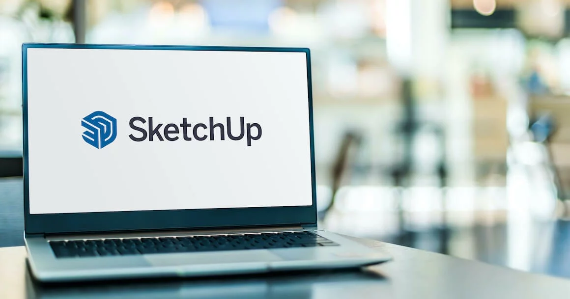 SketchUp on laptop