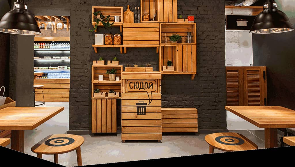 اجرا و طراحی دکوراسیون کافی شاپ کوچک و مدرن 18 دکوراسیون چوبی کافیشاپ