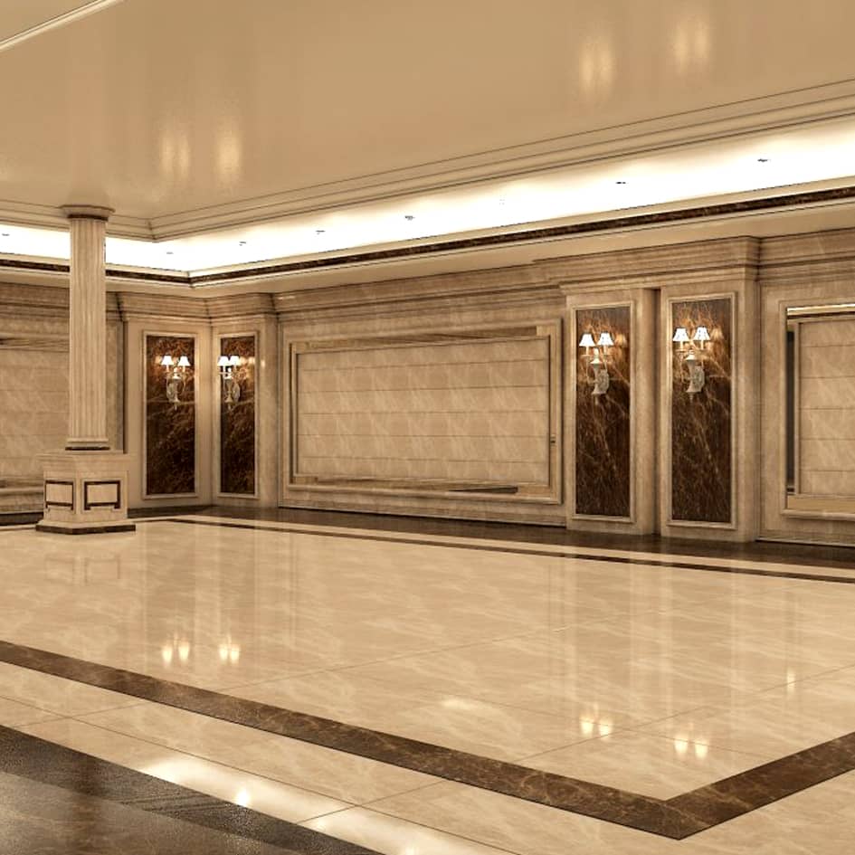 طراحی دیوار پارکینگ با سرامیک