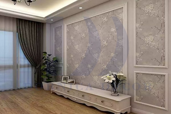 طراحی دیوار پذیرایی با رنگ