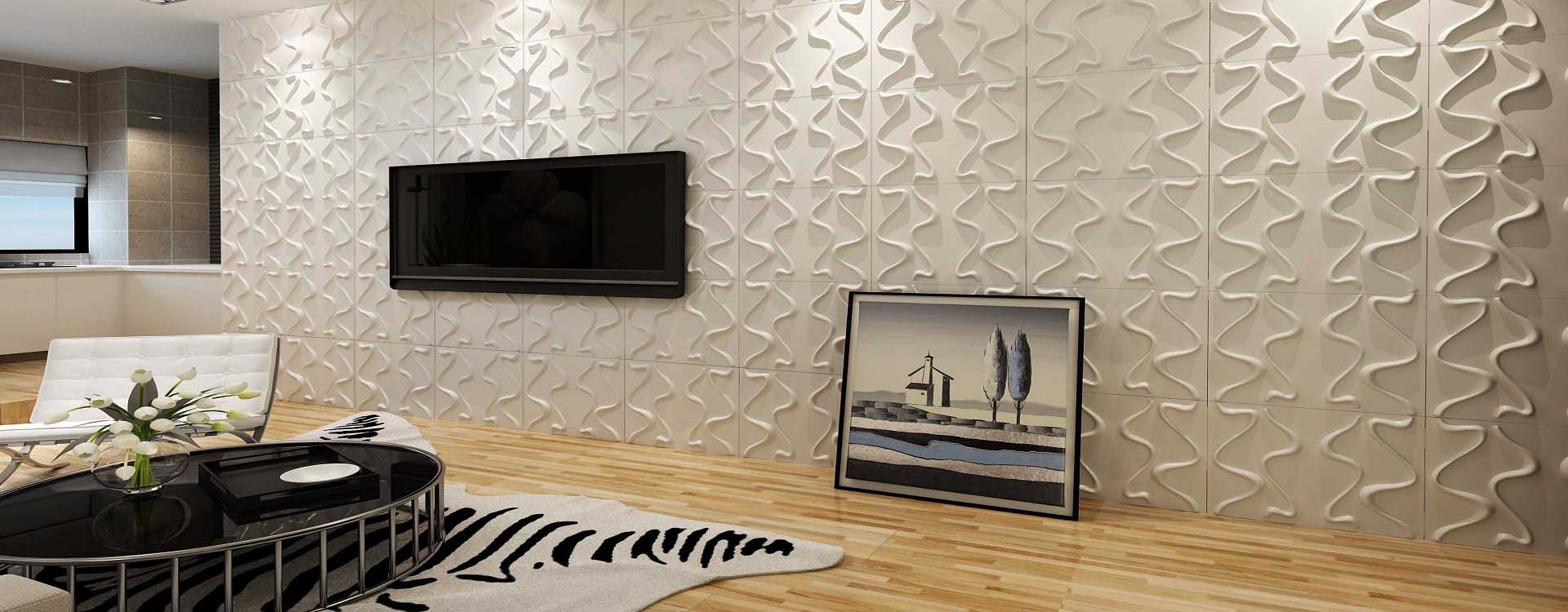 دیوارپوش سه بعدی اتاق پذیرایی یا نشیمن