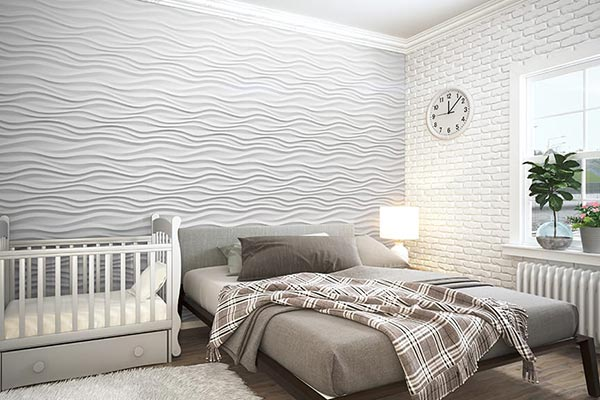 دیوار پوش سه بعدی اتاق خواب