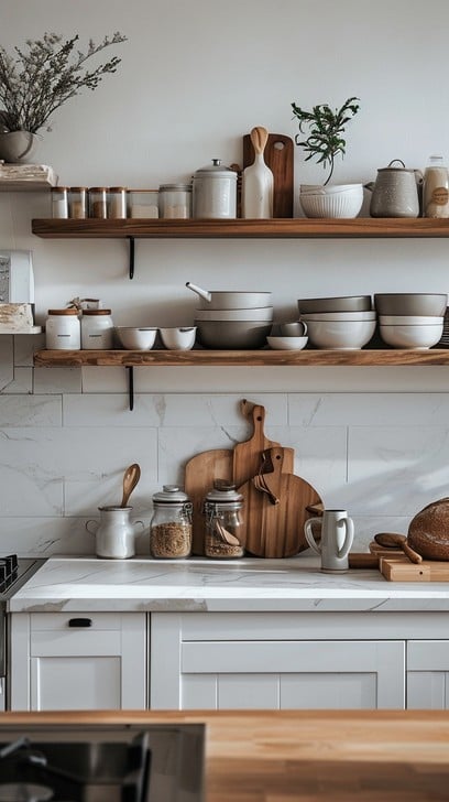 organized kitchen shelves stockcake 1