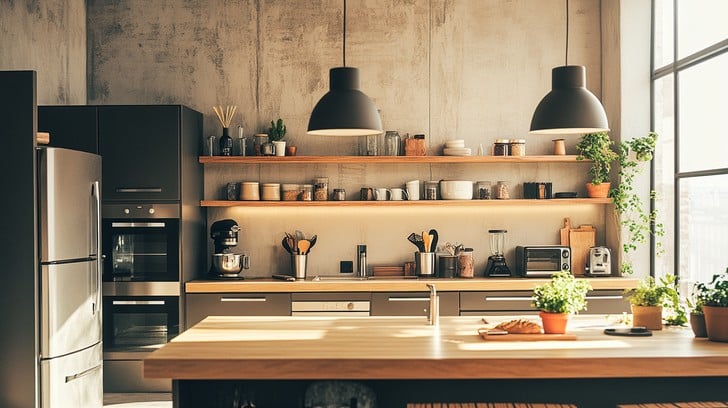 stylish modern kitchen stockcake